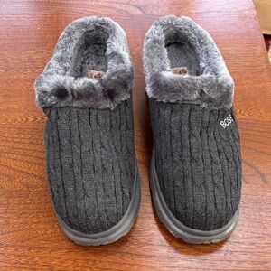 BOBS from Skechers Fuzzy Gray Slippers 11